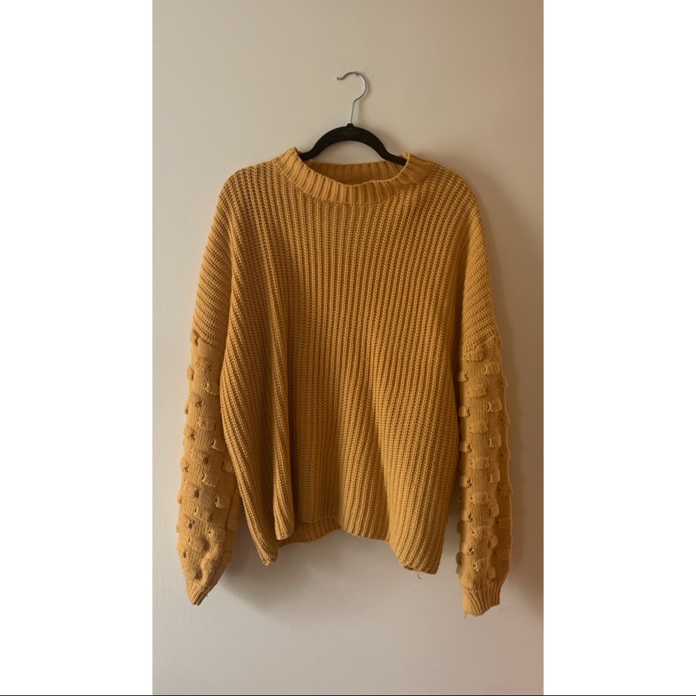 &merci bubble sleeve golden sweater